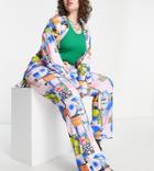 Collusion Plus Photographic Print Satin Pants In Pink - Part Of A Set-multi