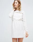 First & I Smock Dress - White