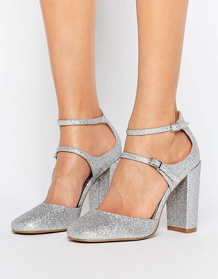 Asos Piece Of Cake High Heels - Silver