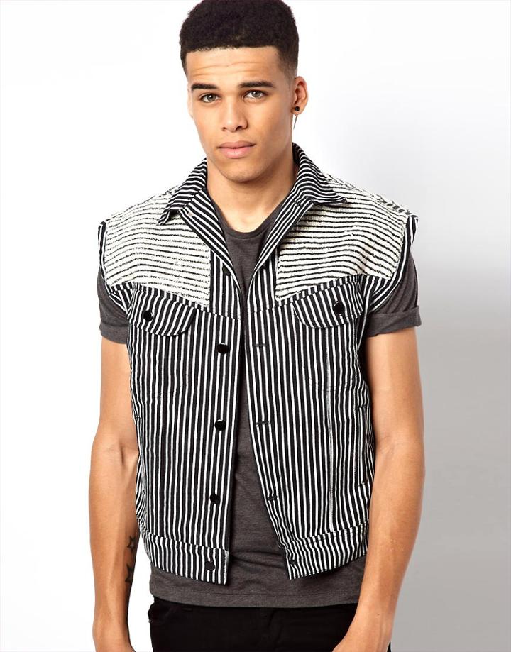 Horace Panelled Gilet - Blue