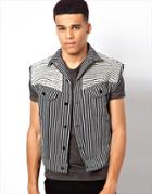 Horace Panelled Gilet - Blue