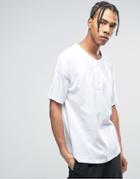 Asos Oversized T-shirt With Baseball Styling In White - White