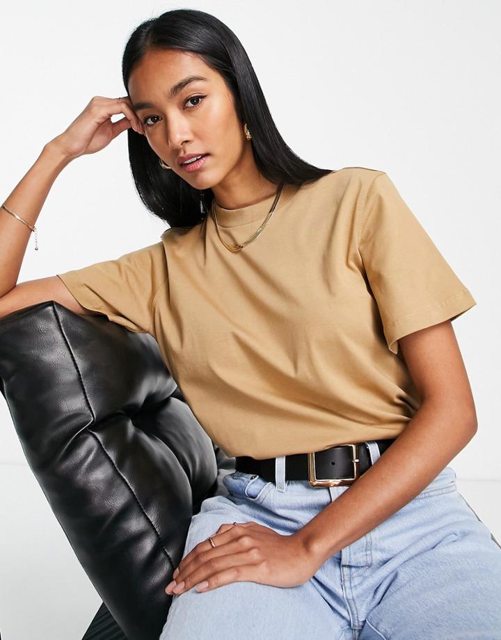& Other Stories Cotton T-shirt In Nougat Beige - Beige-neutral