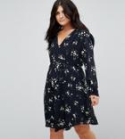 Alice & You Tea Dress In Vintage Floral - Black