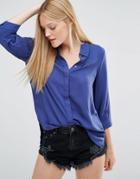 Vero Moda Super Easy 3/4 Sleeve Shirt - Twilight Blue