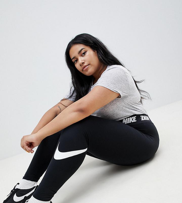 Nike Plus Black High Waisted Legasee Leggings