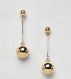 Designb London Gold Ball Drop Earrings - Gold
