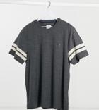 Farah Stareton Arm Cuff Logo T-shirt In Gray-grey