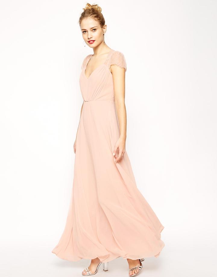Asos Kate Lace Maxi Dress - Nude $85.00