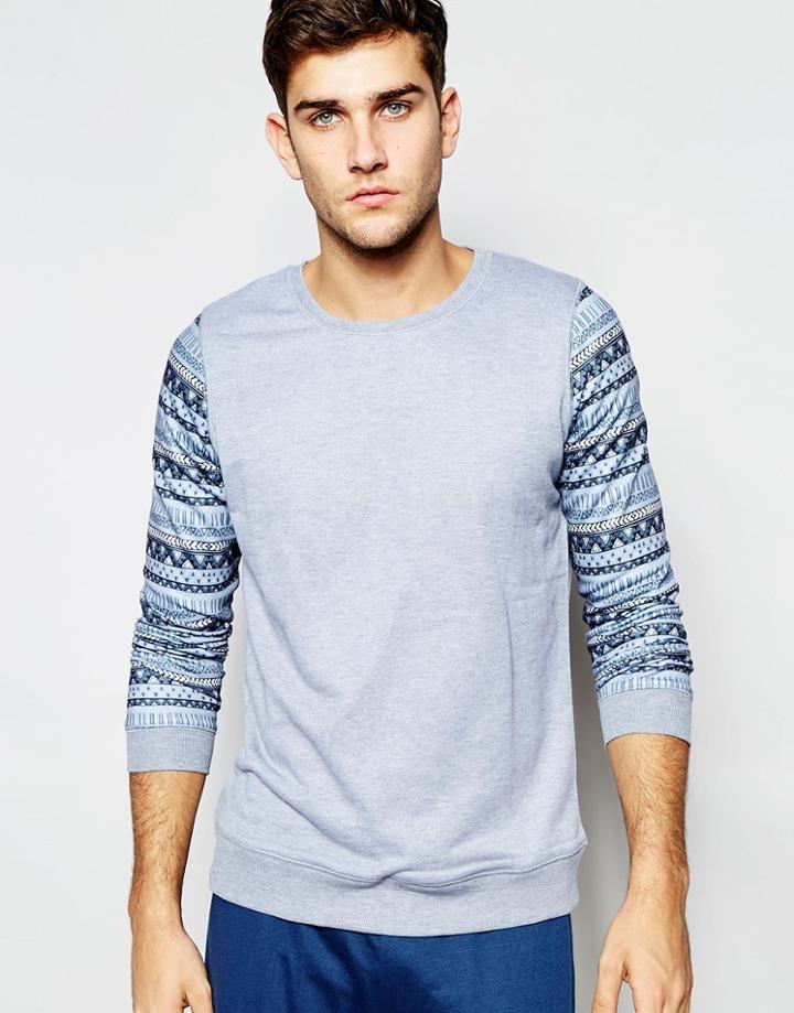 Rebel + Rogue Geo-tribal Sweatshirt - Gray