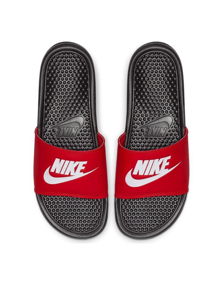 Nike Benassi Jdi Slides In University Red/black