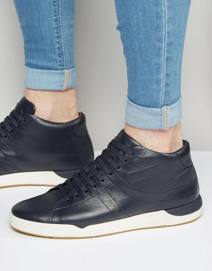 Boss Orange Hi Top Sneakers - Blue