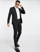 Jack & Jones Premium Jersey Suit Jacket With Slim Pants In Black