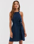 River Island Swing Dress In Navy