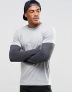 Asos Muscle Long Sleeve T-shirt With Double Layer Effect