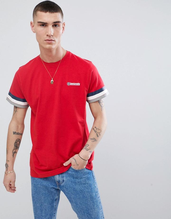 Lambretta Tipped Arm T-shirt - Red