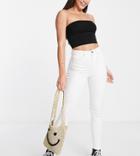 Stradivarius Tall Super High Waist Skinny Jean In White