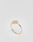 Asos Design Pinky Ring With Filigree Detail In Gold - Gold