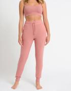 Chelsea Peers Soft Jersey Lounge Skinny Sweatpants In Pink