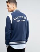 Tommy Hilfiger Brad Varsity Bomber Logo Back Pique - Navy