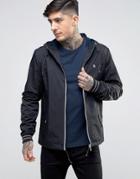 Original Penguin Lightweight Jacket Hooded Nylon In Black - Black
