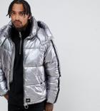 Sixth June Puffer Jacket In Silver Exclusive To Asos - Silver