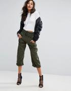 G-star Cropped Skater Chino With Tie Belt - Green