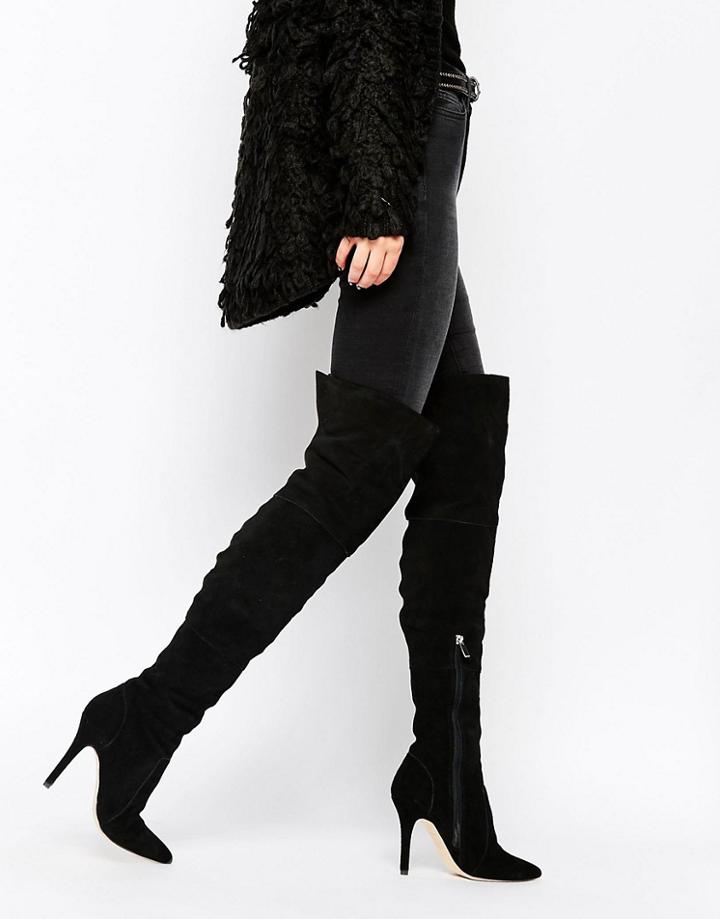 New Look Premium Toe Point Stiletto Boot - Black