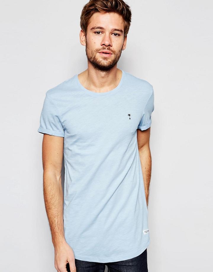 Esprit Longline T-shirt - Light Blue