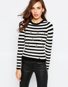 Lipsy Stripe Sweater With Embellishment
