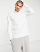 Selected Homme Long Sleeve Polo In White