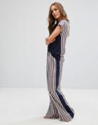Tommy Hilfiger Silky Woven Wide Leg Pant - Pink