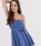 Cleobella Exclusive Meloday Mini Dress With Tie Waist-blue