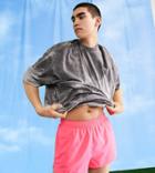 Collusion Short Swim Shorts In Neon Pink