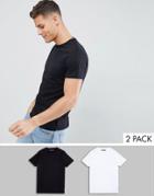 French Connection 2 Pack Plain T-shirts-black