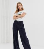 Daisy Street Wide Leg Pants In Cord-navy