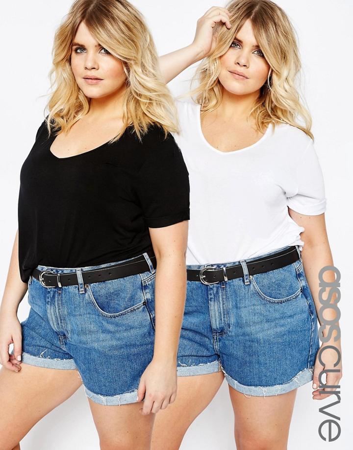 Asos Curve Forever T-shirt 2x Pack