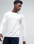 Esprit 100% Cotton Knitted Sweater With Marl Detail - White