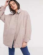 Weekday Carli Oversized Jacket In Beige-neutral