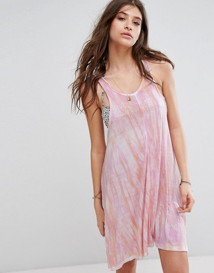 Billabong Tie Dye Beach Dress - Pink