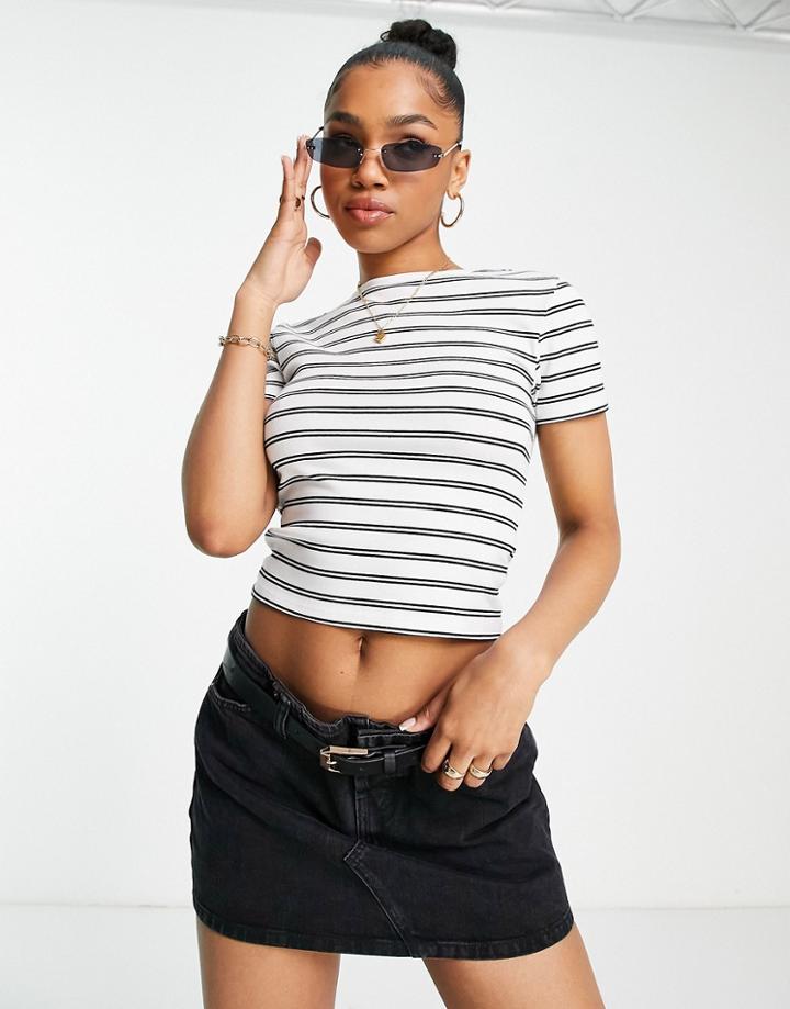 Stradivarius Stripe Tee-multi