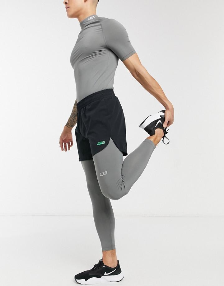Asos 4505 Baselayer Legging In Recycled Polyester-grey