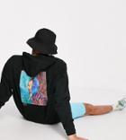 Reclaimed Vintage Oversized Organic Cotton Hoodie With Van Gogh Print In Black