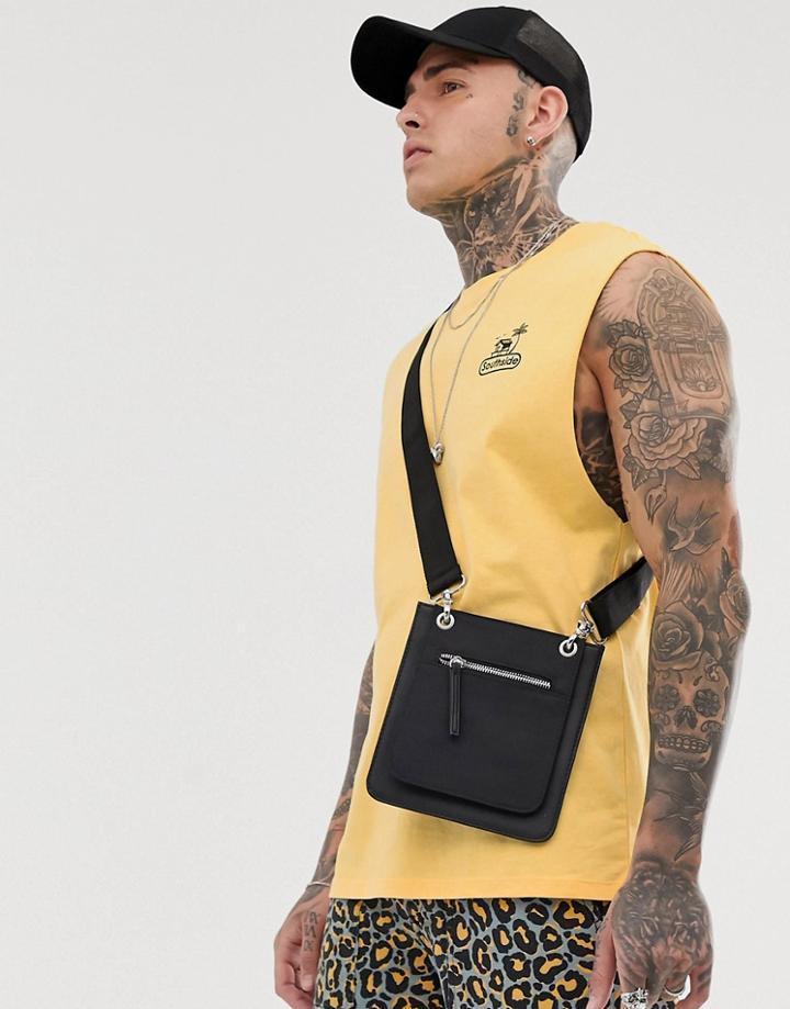 Bershka Join Life Loose Fit Tank With Chest Print In Yellow