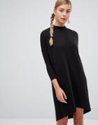 Monki Oversized Jersey Dress - Black