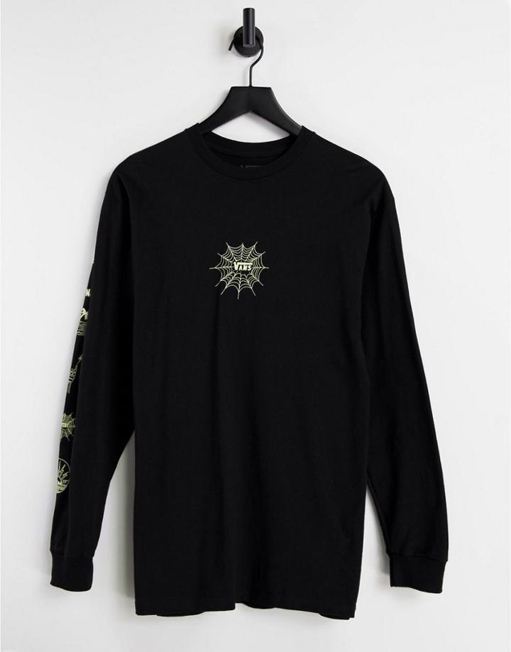 Vans Sketches Back Print Long Sleeve T-shirt In Black