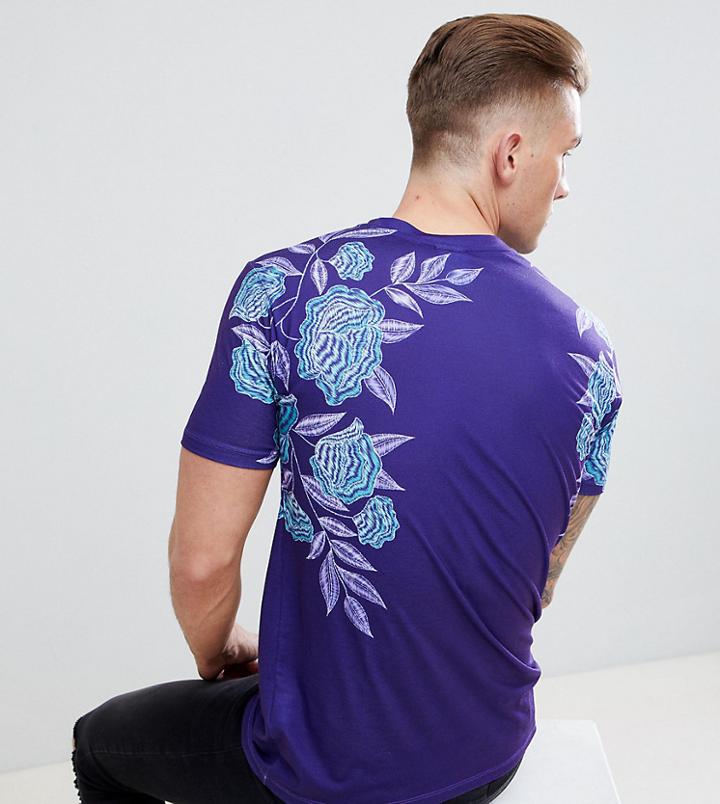Hype T-shirt With Ice Rose Print Exclusive To Asos - Blue