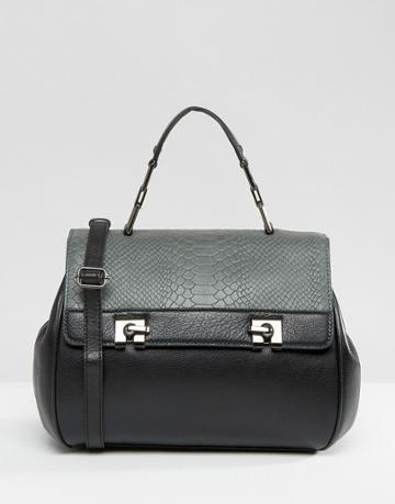 Ri2k Leather Tote Bag - Gray