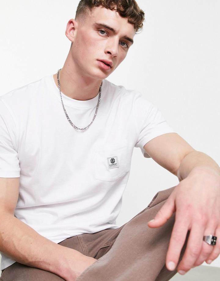 Element Basic Pocket Label T-shirt In White
