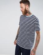 Asos Stripe T-shirt With Contrast Ringer - Navy
